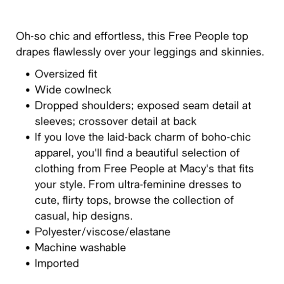 FREE People Juicy Long Sleeve Top Sweater Tunic Ribbed Cotton Canyon Moon S EUC! - Picture 6 of 7